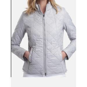 Barbour Backstay Diamond Quilted Jacket in Ice White Women's 4 Small